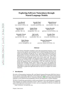 Exploring Software Naturalness through Neural Language Models