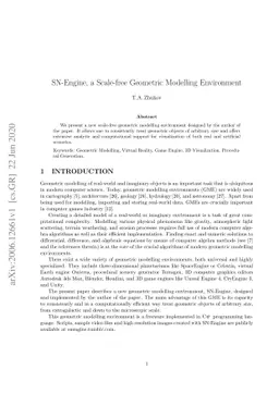 SN-Engine, a Scale-free Geometric Modelling Environment