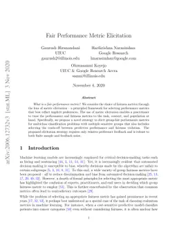 Fair Performance Metric Elicitation
