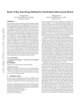 RayS: A Ray Searching Method for Hard-label Adversarial Attack