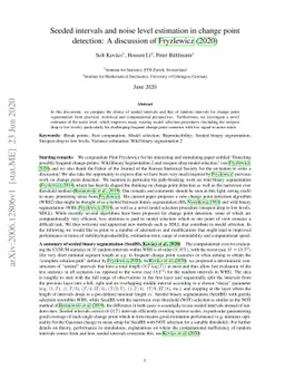 Seeded intervals and noise level estimation in change point detection: A
  discussion of Fryzlewicz (2020)