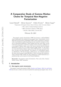 A Comparative Study of Gamma Markov Chains for Temporal Non-Negative
  Matrix Factorization