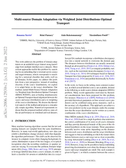 Multi-source Domain Adaptation via Weighted Joint Distributions Optimal
  Transport