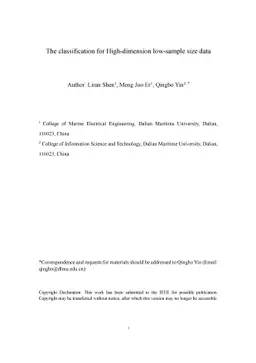 The classification for High-dimension low-sample size data