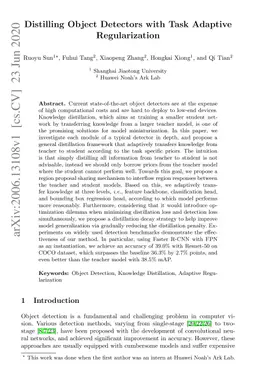 Distilling Object Detectors with Task Adaptive Regularization