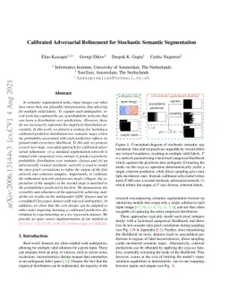 Calibrated Adversarial Refinement for Stochastic Semantic Segmentation