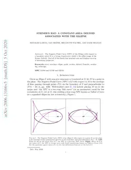Steiner's Hat: a Constant-Area Deltoid Associated with the Ellipse