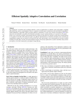 Efficient Spatially Adaptive Convolution and Correlation