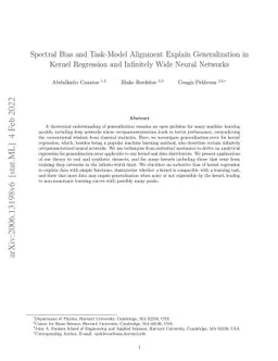 Spectral Bias and Task-Model Alignment Explain Generalization in Kernel
  Regression and Infinitely Wide Neural Networks