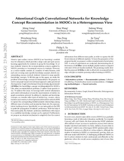 Attentional Graph Convolutional Networks for Knowledge Concept
  Recommendation in MOOCs in a Heterogeneous View