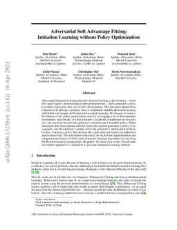 Adversarial Soft Advantage Fitting: Imitation Learning without Policy
  Optimization