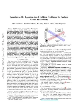 Learning-to-Fly: Learning-based Collision Avoidance for Scalable Urban
  Air Mobility