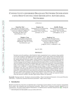 Connectivity-informed Drainage Network Generation using Deep Convolution
  Generative Adversarial Networks
