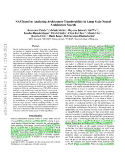 NASTransfer: Analyzing Architecture Transferability in Large Scale
  Neural Architecture Search
