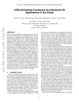A Benchmarking Framework for Interactive 3D Applications in the Cloud
