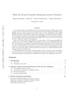 When Do Neural Networks Outperform Kernel Methods?