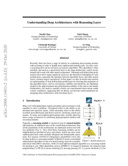 Understanding Deep Architectures with Reasoning Layer