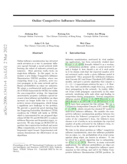 Online Competitive Influence Maximization