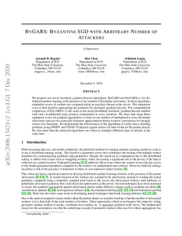 ByGARS: Byzantine SGD with Arbitrary Number of Attackers