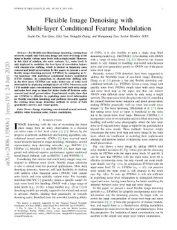 Flexible Image Denoising with Multi-layer Conditional Feature Modulation