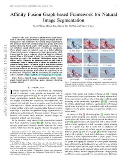 Affinity Fusion Graph-based Framework for Natural Image Segmentation