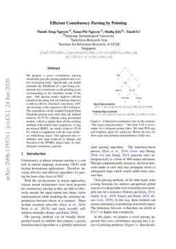 Efficient Constituency Parsing by Pointing