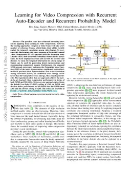 Learning for Video Compression with Recurrent Auto-Encoder and Recurrent
  Probability Model