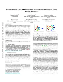 Retrospective Loss: Looking Back to Improve Training of Deep Neural
  Networks