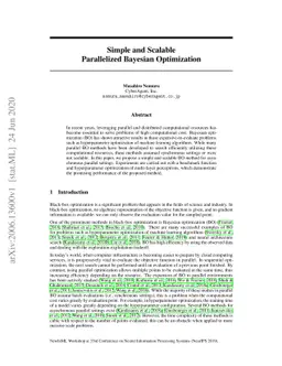Simple and Scalable Parallelized Bayesian Optimization