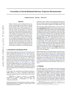 Uncertainty in Neural Relational Inference Trajectory Reconstruction