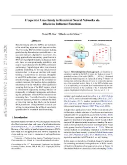 Frequentist Uncertainty in Recurrent Neural Networks via Blockwise
  Influence Functions