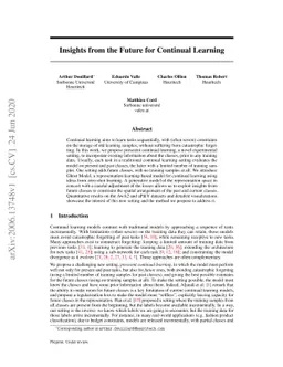 Insights from the Future for Continual Learning