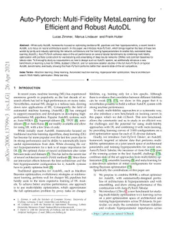 Auto-PyTorch Tabular: Multi-Fidelity MetaLearning for Efficient and
  Robust AutoDL