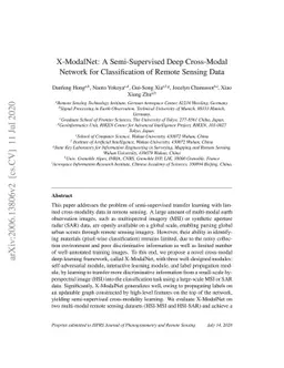 X-ModalNet: A Semi-Supervised Deep Cross-Modal Network for
  Classification of Remote Sensing Data