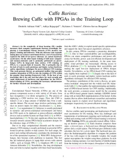 Caffe Barista: Brewing Caffe with FPGAs in the Training Loop