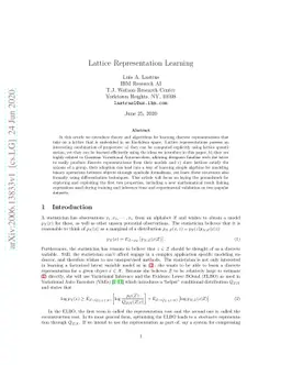 Lattice Representation Learning