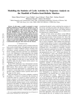 Modelling the Statistics of Cyclic Activities by Trajectory Analysis on
  the Manifold of Positive-Semi-Definite Matrices