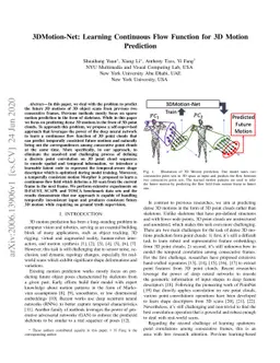 3DMotion-Net: Learning Continuous Flow Function for 3D Motion Prediction
