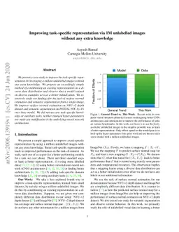Improving task-specific representation via 1M unlabelled images without
  any extra knowledge
