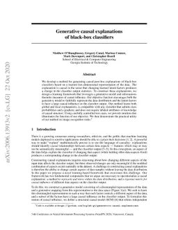 Generative causal explanations of black-box classifiers