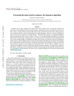 Extracting the main trend in a dataset: the Sequencer algorithm