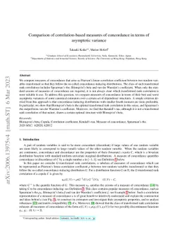 Comparison of correlation-based measures of concordance in terms of
  asymptotic variance
