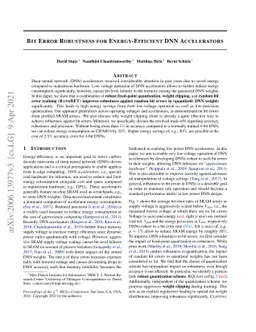 Bit Error Robustness for Energy-Efficient DNN Accelerators