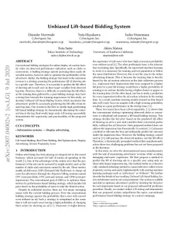 Unbiased Lift-based Bidding System