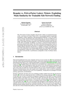 Bespoke vs. Prêt-à-Porter Lottery Tickets: Exploiting Mask
  Similarity for Trainable Sub-Network Finding