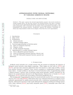 Approximation with Neural Networks in Variable Lebesgue Spaces