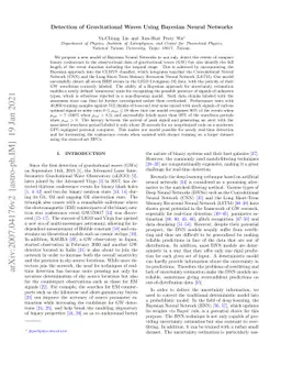 Detection of Gravitational Waves Using Bayesian Neural Networks