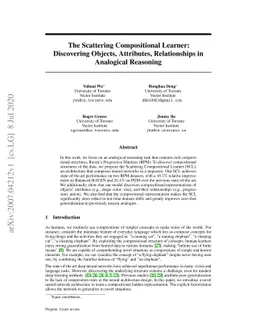 The Scattering Compositional Learner: Discovering Objects, Attributes,
  Relationships in Analogical Reasoning
