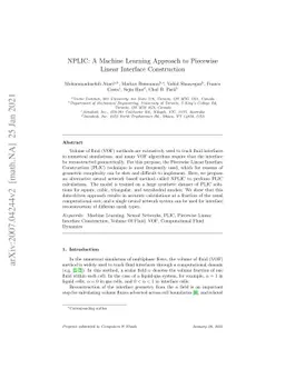 NPLIC: A Machine Learning Approach to Piecewise Linear Interface
  Construction