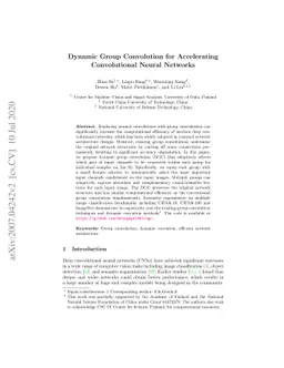 Dynamic Group Convolution for Accelerating Convolutional Neural Networks